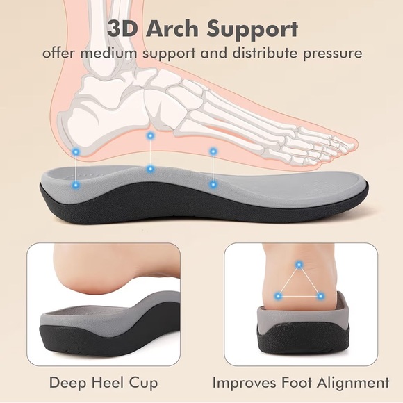 V Step Orthopedic Slides Womens Size 10 Mens 9 Black Adjustable Arch Support New - Picture 3 of 7